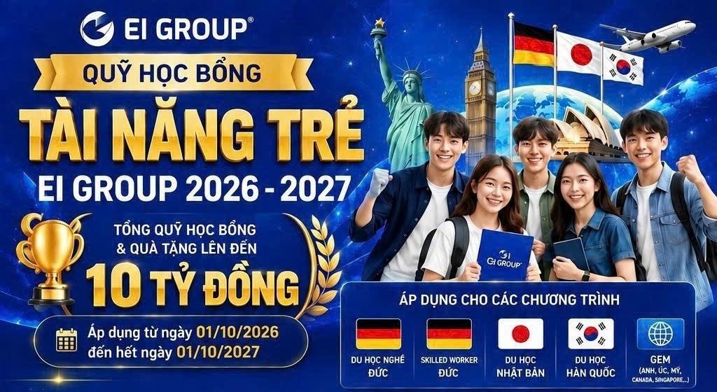 Quỹ học bổng Tài năng trẻ EI Group 2026–2027